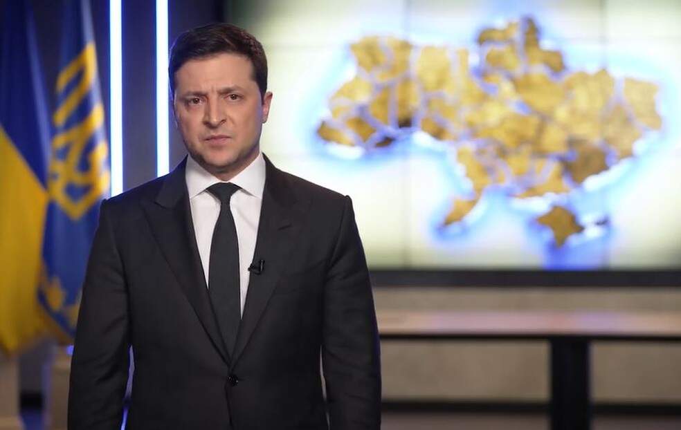 Volodymyr Zelensky em imagem de 22 de fevereiro de 2022 — Foto: Reprodução/Facebook/Volodymyr Zelensky