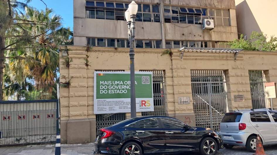 Prédio do Quartel General da Brigada Militar está localizado na Rua dos Andradas